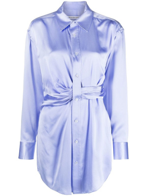 

Draped satin shirt dress, Alexander Wang Draped satin shirt dress