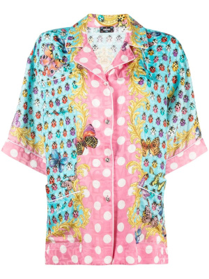 

Butterflies silk-blend shirt, Versace Butterflies silk-blend shirt