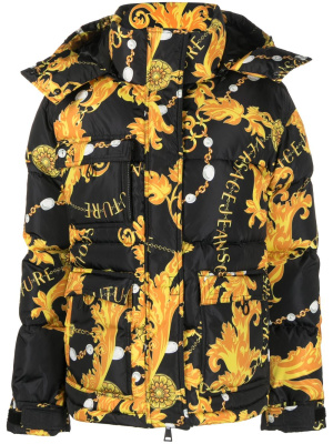 

Logo Couture-print puffer jacket, Versace Jeans Couture Logo Couture-print puffer jacket