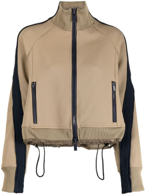 

Stripe-detail zip-up jacket, Sacai Stripe-detail zip-up jacket