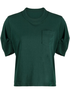 

Gathered-sleeve cotton T-shirt, Sacai Gathered-sleeve cotton T-shirt