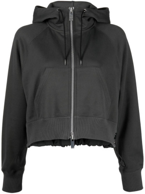 

Zip-up cropped cotton hoodie, Sacai Zip-up cropped cotton hoodie