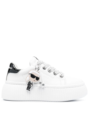 

Logo-charm flatform sneakers, Karl Lagerfeld Logo-charm flatform sneakers