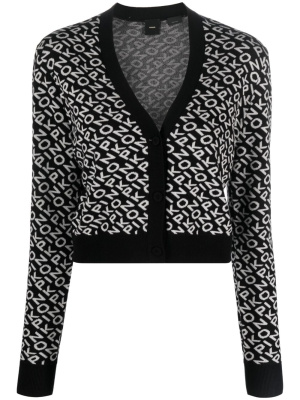 

Logo-jacquard cardigan, PINKO Logo-jacquard cardigan