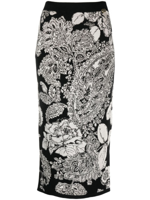 

Floral intarsia-knit pencil skirt, TWINSET Floral intarsia-knit pencil skirt