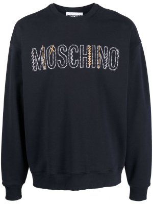 

Logo-print cotton sweatshirt, Moschino Logo-print cotton sweatshirt