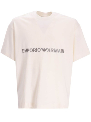 

Logo-print cotton T-shirt, Emporio Armani Logo-print cotton T-shirt