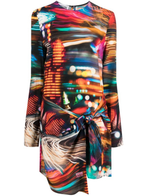 

Graphic-print long-sleeve dress, MOSCHINO JEANS Graphic-print long-sleeve dress