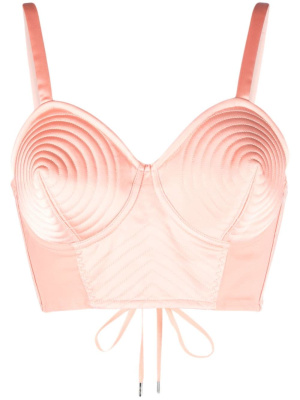

Lace-up satin top, Jean Paul Gaultier Lace-up satin top