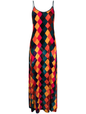 

Diamond-print long dress, Forte Forte Diamond-print long dress