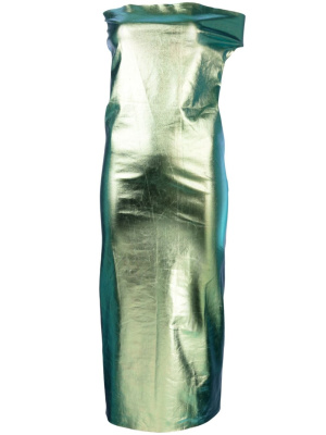 

Iridescent-effect midi dress, Rick Owens Iridescent-effect midi dress