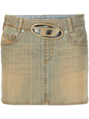 

Oval D buckle denim skirt, Diesel Oval D buckle denim skirt