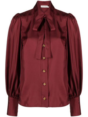 

Bow-embellished silk blouse, ZIMMERMANN Bow-embellished silk blouse
