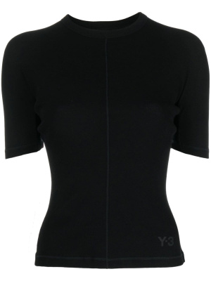 

Logo-print short-sleeved T-shirt, Y-3 Logo-print short-sleeved T-shirt