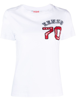 

Logo-print crew-neck T-shirt, Kenzo Logo-print crew-neck T-shirt