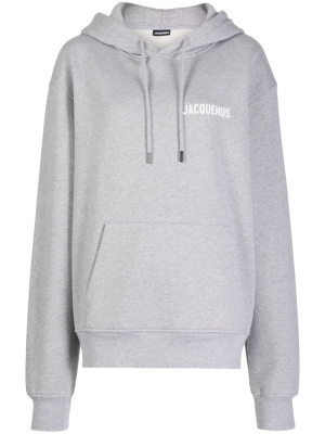 

Logo-print drawstring hoodie, Jacquemus Logo-print drawstring hoodie