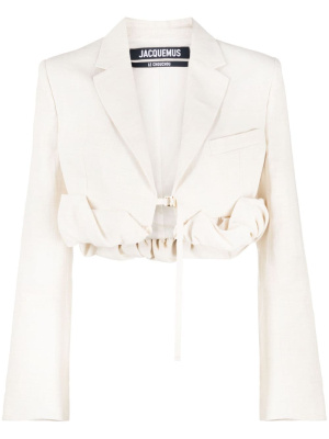 

La veste Croissant cropped blazer, Jacquemus La veste Croissant cropped blazer