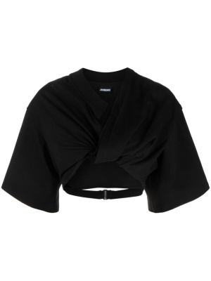 

Le T-shirt Bahia Court cotton crop top, Jacquemus Le T-shirt Bahia Court cotton crop top