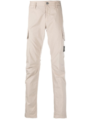 

Logo-patch slim-cut trousers, Stone Island Logo-patch slim-cut trousers