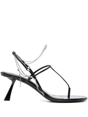 

Linden 65mm crystal-chain sandals, KHAITE Linden 65mm crystal-chain sandals