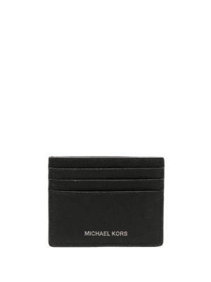 

Logo-print leather card holder, Michael Kors Logo-print leather card holder