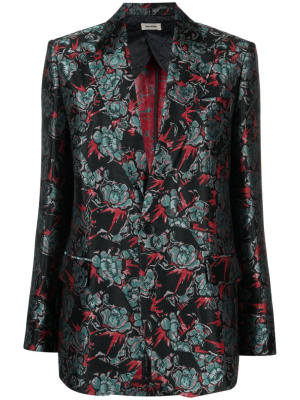 

Floral-jacquard single-breasted blazer, Zadig&Voltaire Floral-jacquard single-breasted blazer