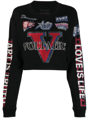 

Iona Voltaire cropped long-sleeve T-shirt, Zadig&Voltaire Iona Voltaire cropped long-sleeve T-shirt