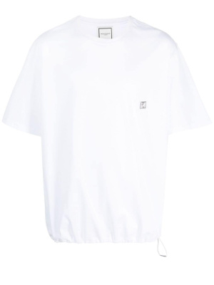 

Logo-plaque drawstring T-shirt, Wooyoungmi Logo-plaque drawstring T-shirt