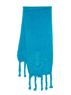 

Fringe-edge mohair-blend scarf, Jil Sander Fringe-edge mohair-blend scarf