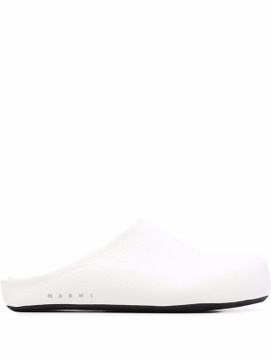 

Logo-print leather mules, Marni Logo-print leather mules