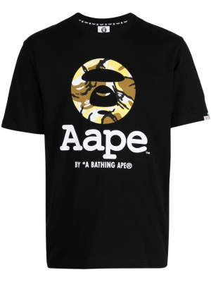 

Logo-print cotton T-shirt, AAPE BY *A BATHING APE® Logo-print cotton T-shirt