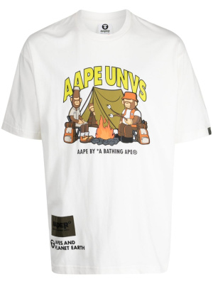 

Logo-print cotton T-shirt, AAPE BY *A BATHING APE® Logo-print cotton T-shirt