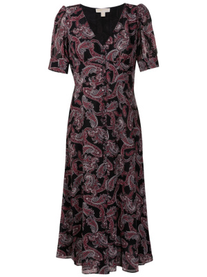 

Paisley-print georgette midi dress, Michael Kors Paisley-print georgette midi dress