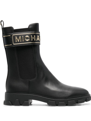 

Leather logo-stamp boots, Michael Kors Leather logo-stamp boots