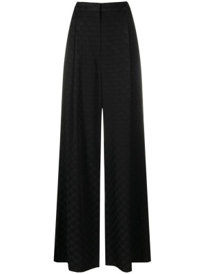 

Logo-check wide-leg trousers, Michael Kors Logo-check wide-leg trousers