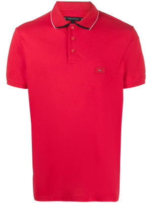 

Logo-patch cotton polo shirt, Tommy Hilfiger Logo-patch cotton polo shirt