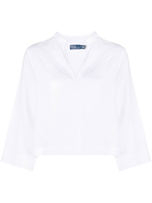 

Cropped linen blouse, Polo Ralph Lauren Cropped linen blouse
