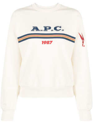 

Logo-print cotton sweatshirt, A.P.C. Logo-print cotton sweatshirt