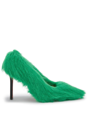 

Faux-fur 100mm leather pumps, Heron Preston Faux-fur 100mm leather pumps