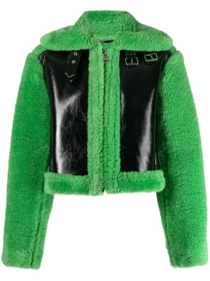 

Faux-shearling aviator jacket, Karl Lagerfeld Faux-shearling aviator jacket