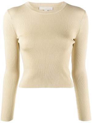 

Metallic ribbed-knit top, Michael Kors Metallic ribbed-knit top