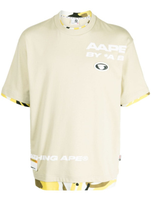 

Logo-print cotton T-shirt, A BATHING APE® Logo-print cotton T-shirt