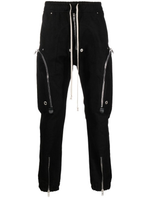 

Drop-crotch drawstring tapered trousers, Rick Owens Drop-crotch drawstring tapered trousers