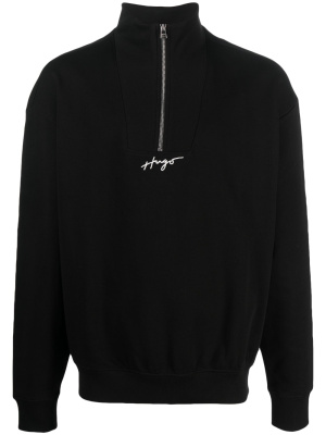 

Logo-embroidered high-neck sweatshirt, HUGO Logo-embroidered high-neck sweatshirt