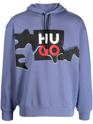 

Logo-print cotton hoodie, HUGO Logo-print cotton hoodie
