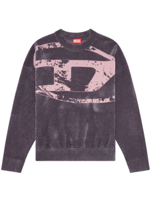 

Logo-print washed sweatshirt, Diesel Logo-print washed sweatshirt