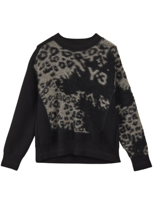

Leopard-print crew-neck jumper, Y-3 Leopard-print crew-neck jumper