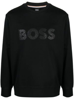 

Logo-patch cotton sweatshirt, BOSS Logo-patch cotton sweatshirt