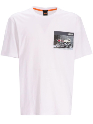 

Motorbike-print cotton T-shirt, BOSS Motorbike-print cotton T-shirt