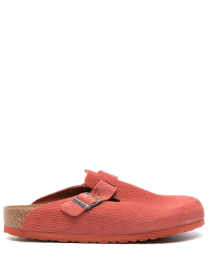 

Boston embossed-finish suede slides, Birkenstock Boston embossed-finish suede slides